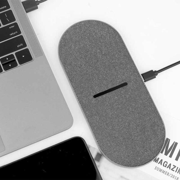 Desk Fast 188*88*11mm Dual Wireless Charging Station Qi Standard