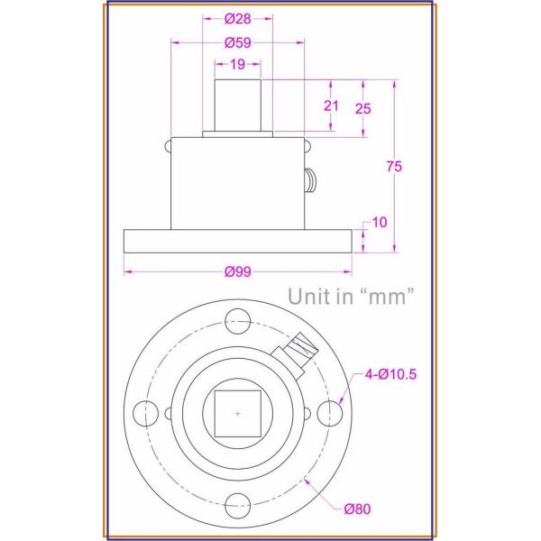 Reaktionsdrehmomentsensor 20NM-500NM Drehmomentsensor statisch
