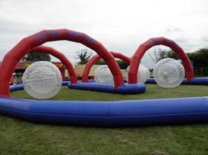 Wholesale Welded Funny Outdoor Inflatable Toys Inflatable Zorb Ball Race Ramp from china suppliers