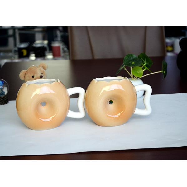 Creative Promotion Personalized Kids Mugs Doughnut Shape Dolomite Drinkware