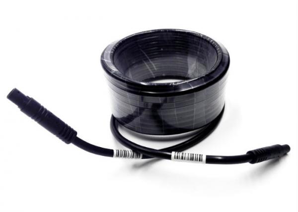 Black Slim PVC 8 Pin Mini Din Backup Camera Cable For Driving Recorder