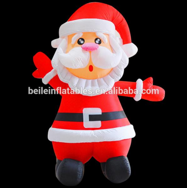 3ML Festival hot sale red inflatable Santa Claus 3d model