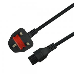Wholesale 3 Prong Mickey Mouse Plug UK Power Cord 1mtrs With PVC Jacketed from china suppliers