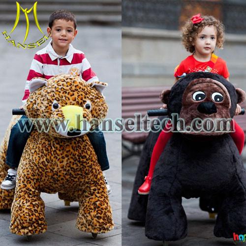Quality Hansel Guangzhou popular kids entertainment rides toy riding plush animal rides for sale