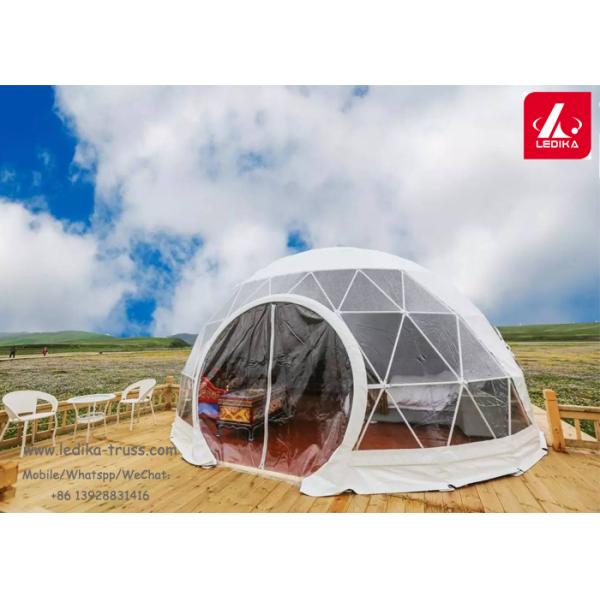 Waterproof 6M Glamping Geodesic Dome Tent Hotel For Resort