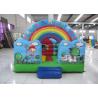 Outdoor Rainbow Farm Kids Inflatable Bounce House 0.55mm PVC 3 X 2m For Party for sale