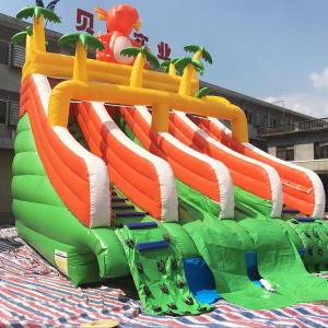 Wholesale Commercial Inflatable Pool Slide Jungle Theme Water Slide With Swimming Pool from china suppliers