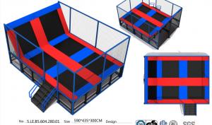 25M2  Chinese Commercial Indoor Trampoline Park/ Indoor Bungee/ Kids Indoor Trampoline Bed