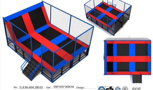 Quality 25M2  Chinese Commercial Indoor Trampoline Park/ Indoor Bungee/ Kids Indoor Trampoline Bed for sale