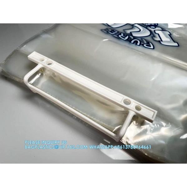 Recycle Large Capacity Durable 8/10/20 Lb Ice Bag Set Pack Ldpe Plastic Wicket Ice Cube Bags Packaging