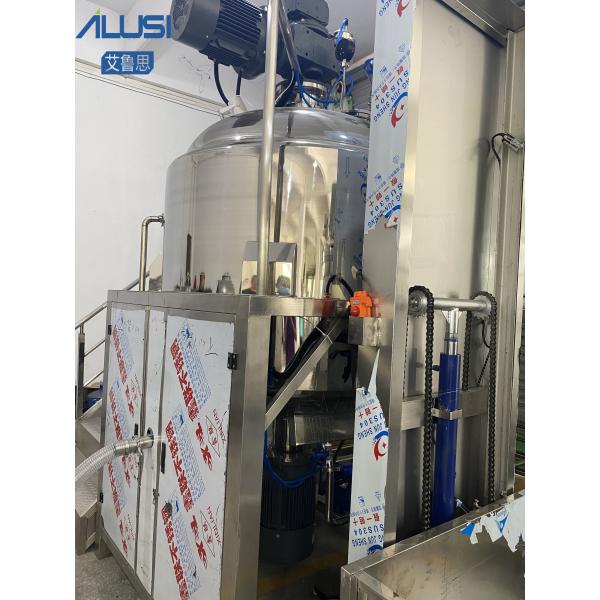 SUS316L 500L Fixed Vacuum Emulsifying Mixer Two Way Stirring Cosmetic Machine