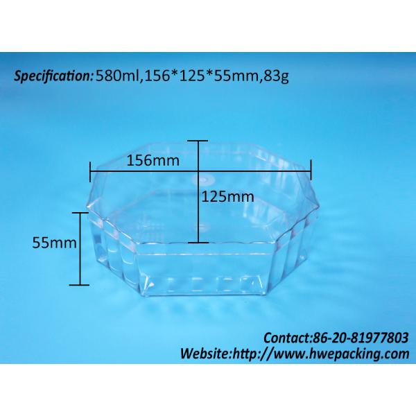 Empty Dried Fruit Candy Nuts Cookies PET Plastic Octagon Packaging Box Food Grade