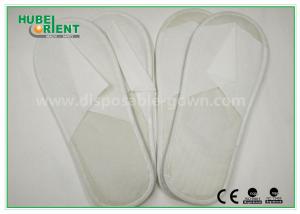 Wholesale White Disposable Hotel Slipper / Closed toe One Time Use Nonwoven Slipper EVA Sole from china suppliers