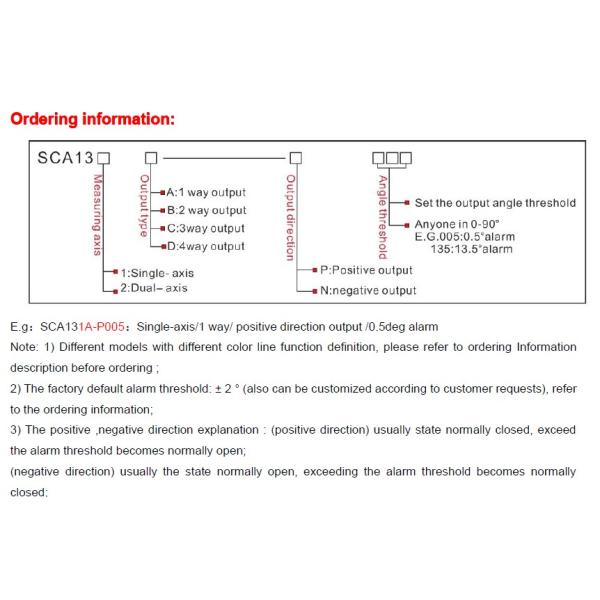 SCA131A Dual Axis EN61000 Digital Tilt Motion Sensor MCU 120g