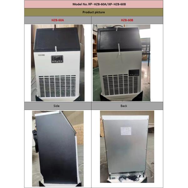 Ice Block Making Machine 60kg Ice Cube Maker Automatic Home Commercial Small Ice Maker for Ice output per 24 hours 50KG