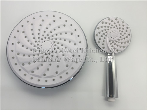 Hot-sell chrome plating three flows shower head hand shower set overhead shower rain shower kit