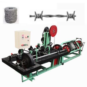 High speed automatic double twist barbed wire machine