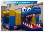 20 Ft Inflatable Crocodile Bouncer , Crocodile Inflatable Jumper Pvc Tarpaulin