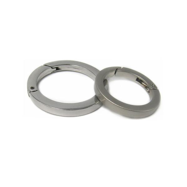 Zinc Alloy Flat O Ring Snap Hook Circular Climbing Hardware Round Carabiner Clips