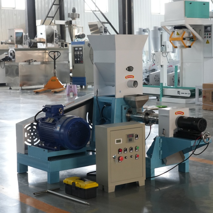 Mini Floating Fish Feed Pellet Extruder Machine 15kw