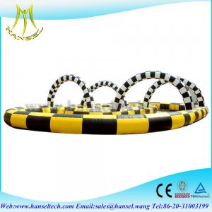 Wholesale Hansel Yellow / Black Inflatable double popkart track for sport games from china suppliers
