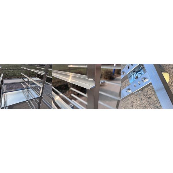 18 Tiers 20 Tiers Baking Trolley Single Row Bakery Rack Trolley