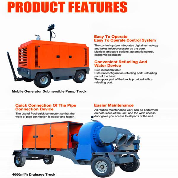 Self Priming Pump Portable Trash Water Pump High Performance Diesel Engine Pump Set