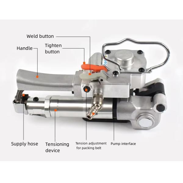 14.4V Handheld Pneumatic Strapping Tool Plastic Band Strapping Machine Use PP PET
