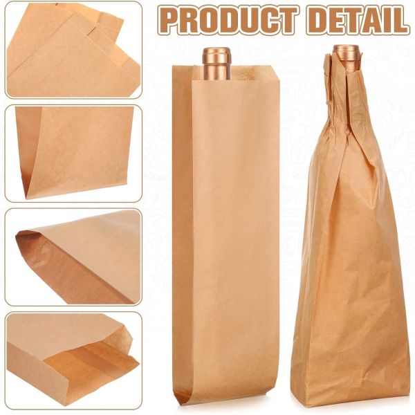 Pinch Bottom Paper Bread Bag Custom Paper Bread Storage Bags Bread Cookie Packaging for Bakery