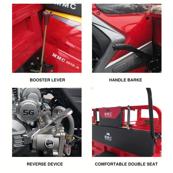 150cc Cargo Tricycle Motorcycle 3000kg Load Capacity