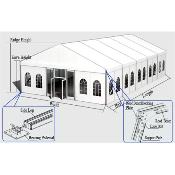 Commercial White Wedding Canopy Tent Double PVC Fabric Roof Cover