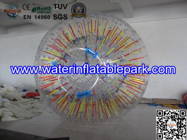 Quality 1.0mm Clear Body Inflatable Zorb Ball For Kids , Water Human Hamster Ball for sale