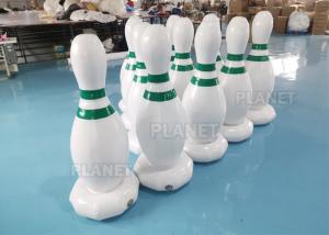 Wholesale 1.2m PVC Tarpaulins White Inflatable Human Bowling Pins For Sports Games from china suppliers
