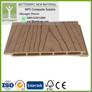 China Hot Insulation Waterproof Fireproof Exterior Wood Plastic Wall Panel 3D Wood Grain Decorative WPC Wall Cladding on sale
