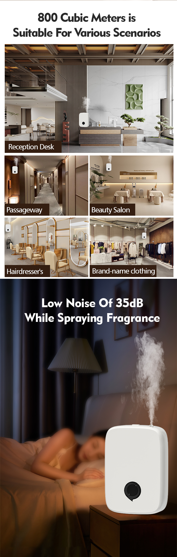 USB Powered Aroma Diffusers Commercial Air Scent Machine For Home Hotel Bathroom Kitchen