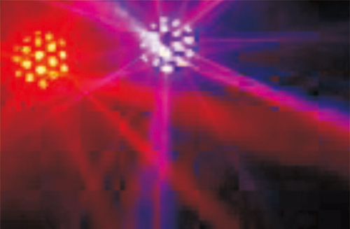 Digital Display 9W X 2PCS LED 3 In 1 Effect Lights With 7 Channels
