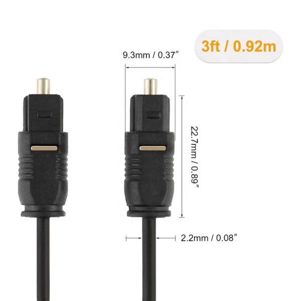 Customization Durable Thin 1M 2 M 3M 5M Fiber Optic Spdif Gold Optical Digital Audio Toslink Cable
