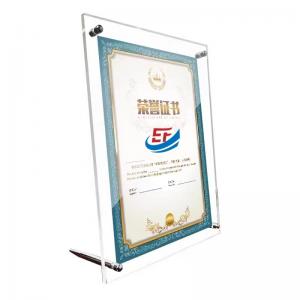 China Plexiglass Picture Frame Tabletop Display Transparent Acrylic A4 Photo Frames on sale
