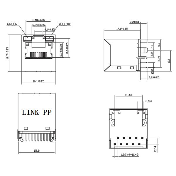 ARV11-3868I ALLIED Single Port Vertical Mount RJ45 10/100 Base-T for Ethernet