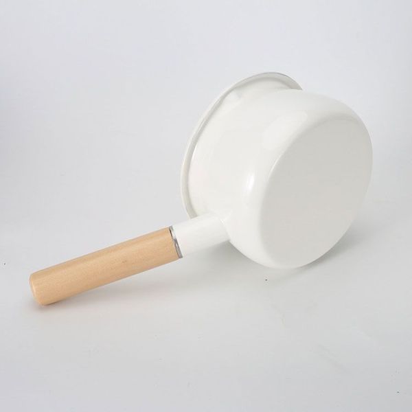 Iron Raw Material Kitchen Carbon Steel Enamel Stew Pot Sauce Pan Deep Saucepan OEM
