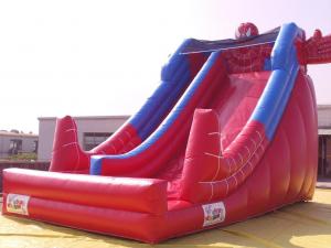 Wholesale Red Color PVC Inflatable Water Slide With Pool In Front Of / Spiderman Slides For kids from china suppliers