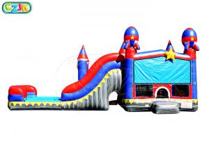 Wholesale Children Outdoor Inflatable Obstacle Course / Bounce House With Slide from china suppliers