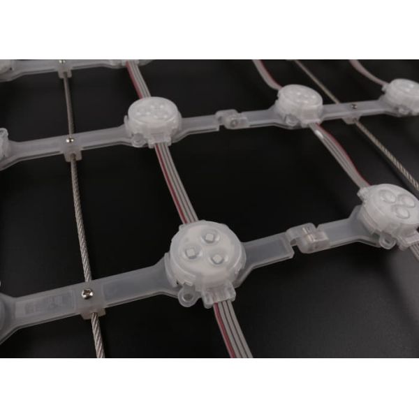 Outdoor IP67 Flexible Scrolling LED Mesh Display Transparent Grid Screen P125 for Media Facade Advertisement