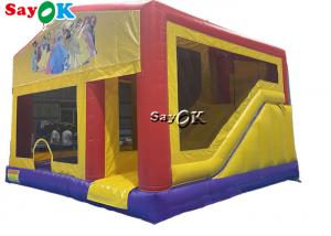 Wholesale Pretty Princess Print Girl Inflatable Bounce House Slide With Ball Pit Pool from china suppliers