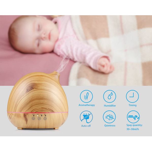 400ML Aromatherapy Essential Oil Diffuser With Upgraded Touch Panel