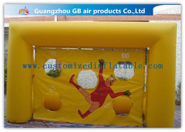 Quality Popular Yellow Small Inflatable Soccer Game For Football Throwing Exercise for sale