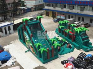 Wholesale 0.55mm PVC Jungle Inflatable Obstacle Course With Ball Custom Size from china suppliers