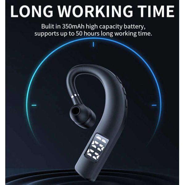 Bluetooth Earbuds With Mic CVC 6.0 Single Ear 0.5 Oz Light Weight For One Ear