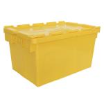 Accetable Tourtop Attached Lid Plastic Container Crate with ISO9001 Certificate
