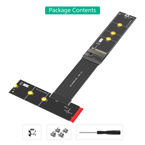 M.2 NVMe SSD Extension Cable 20cm 270 Degree High Speed